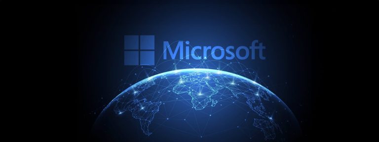 el mundo TI con un logo de microsoft